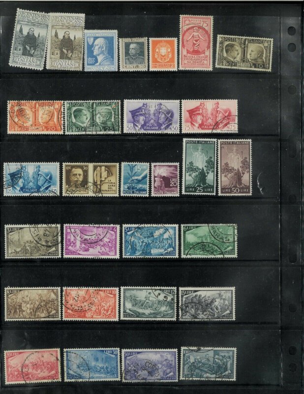 Italy M & U Collection in Vario Stock Sheets 1863-1957. Cat.2031.45