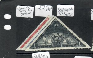 SPAIN TRIANGLE STAMPS SC 426, 428, 430  MOG  P0626H