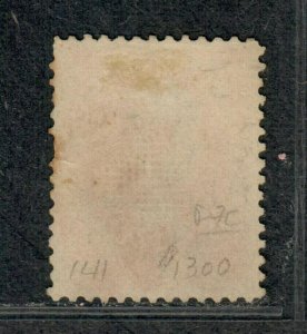 US Sc#141 Grill Used, VF-XF App. Crowe Cert Small Faults, Cv. $2500