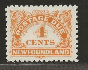 NEWFOUNDLAND  SC# J4a  VF/MOG