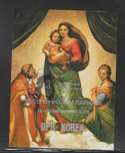 North Korea 2286: 80ch Madonna of St. Sixte, CTO, imperf