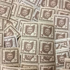 1018   Ohio Statehood.  100 count  3¢ mint stamps.   Issued in 1953