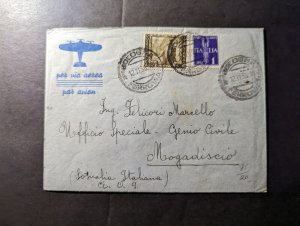 1938 Italy Airmail Cover Bologna to Mogadishu Italian Somalia