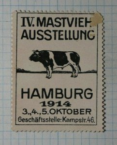 Germany Cattle Bull Steer Expo1914 Exposition Poster Stamp Ads