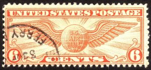 1934, US 6c, Winged Globe, Used, Sc C19