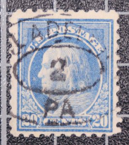 Scott 476 20 Cents Franklin Used Nice Stamp SCV $17.50