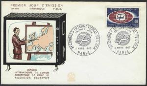 France #1171 First Day Cover 1967 European Broadcasting Union