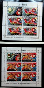 Aitutaki Sc 115-6+2 S/S 1975 - Space USSR & USA-Apollo Soyuz- AH08