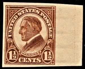 US 631 MNH VF 1-1/2 Cent Harding Imperforate