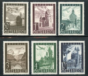 Austria Scott C47-C51,C53 Unused VLHOG - 1947 Scenes Air Post - SCV $6.40