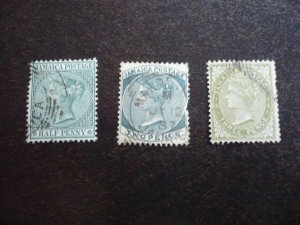 Stamps - Jamaica - Scott# 16,20,21 - Used Part Set of 3 Stamps