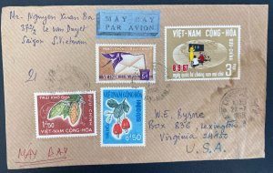 1968 Saigon Vietnam Airmail Cover To Lexington VA USA