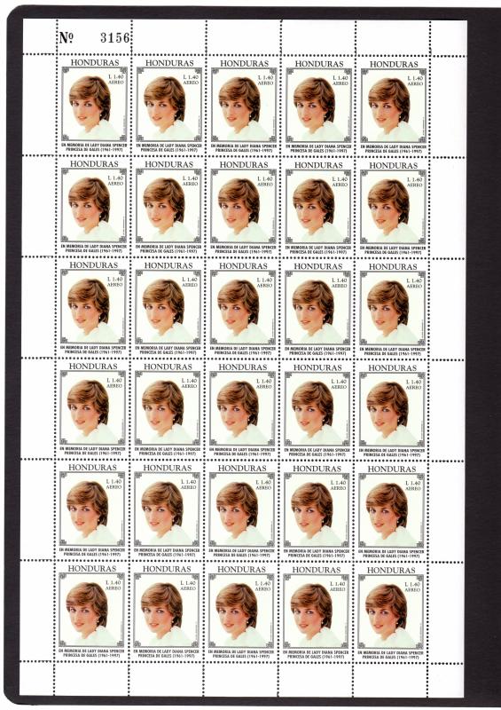 Honduras 1997 Diana Princess of Wales  Mini-Sheetlet (30)  #C1011/1012 MNH VF