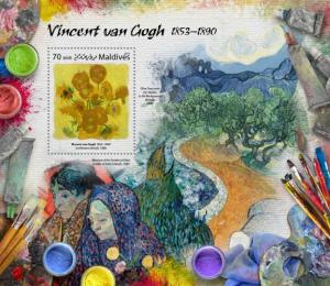 MALDIVES 2017 SHEET VICENT VAN GOGH ART PAINTINGS ARTE PINTURAS mld17307b