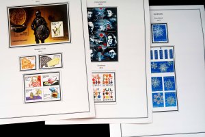 COLOR PRINTED SWEDEN 2000-2010 + 2011-2019 STAMP ALBUM PAGES (131 illust. pages)