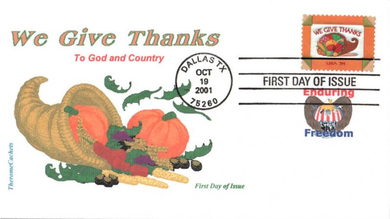 #3546 Thanksgiving Therome FDC