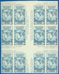 NAT'L BYRD ISSUES Scott #768a MULTIPLE BLOCKS, GUTTERS BETWEEN, SCV $318.20+ (SK