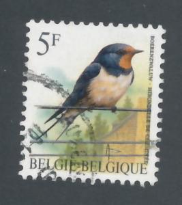 Belgium 1992 Scott 1438 used - 5 fr, bird, Hirondelle