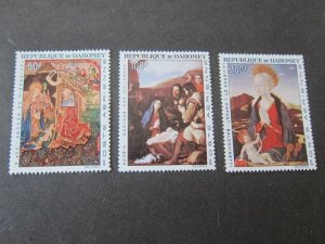 Dahomey 1966 Sc C46-8 Christmas Religion set MNH