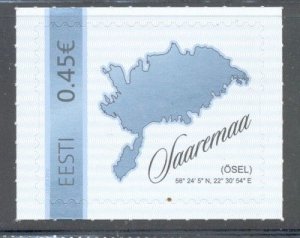 Estonia Sc 698 2012 map of Saaremaa stamp mint NH