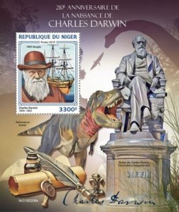 Niger - 2019 Charles Darwin Anniversary - Stamp Souvenir Sheet - NIG190206b