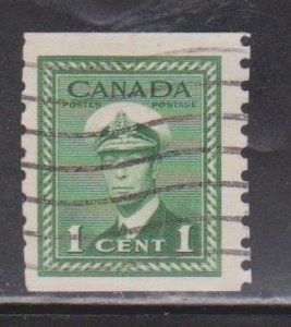 CANADA Scott # 278 Used - KGVI Coil Stamp - War Issue