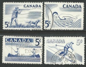 Canada  365-368  Used  Complete