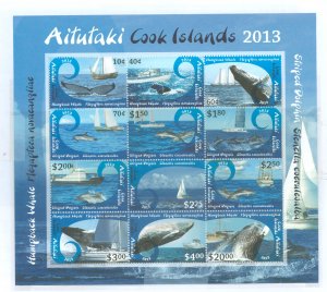 Aitutaki #612a-e  Souvenir Sheet