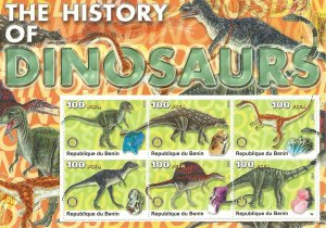 Benin   SS   Dinosaurs   Mint NH VF  2003 PD