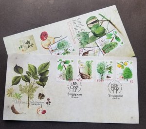 *FREE SHIP Singapore Cash Crops Of Early Plants 2008 Tree Fruit Plant Food (FDC)