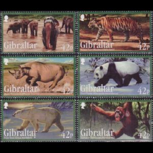 GIBRALTAR 2011 - Scott# 1284-9 Endang.Animals Set of 6 NH