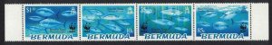 Bermuda WWF Atlantic Bluefin Tuna Strip of 4v 2004 MNH SC#884-887