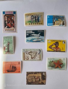 LOT OF 10 STAMPS, MNH , DIFFERENT COUNTRIES, & TOPICS