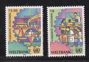 U.N. - Vienna # 88-89, World Bank, Mint NH, 1/2 Cat.