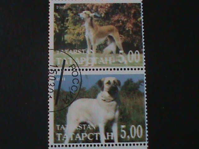 ​RUSSIA-TATAPCTAH-WORLD FAMOUS DOGS FANCY CANCEL-VF-LAST ONE-HARD TO FIND