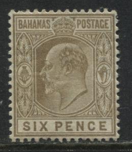 Bahamas KEVII 1911 6d bister brown mint o.g.