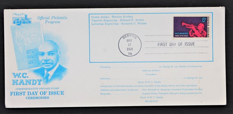 US #1372 W. C. Handy, ArtCraft Official Philatelic Program, FDC May 17, 1969