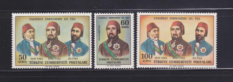 Turkey 1630-1632 Set MNH Famous People (B)