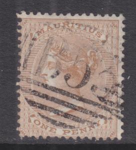 MAURITIUS, 1872 CC 1d. Brown, used.