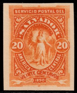 ✔️ EL SALVADOR 1890 - VICTORY IMPERFORATED - Sc. 43 Mi. 32 MNGAI [6.1]