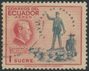 Ecuador  Sc# C194   Used  Roosevelt see details  / scans