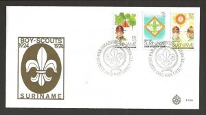 1974 Boy Scouts Surinam 50th anniversary FDC
