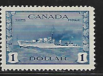 CANADA  262 MINT HINGED, DESTROYER ISSUE 1942