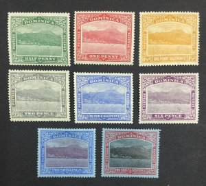 MOMEN: DOMINICA SG #62-70 1921-22 MINT OG H £110 LOT #62117