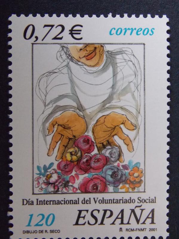 2001 Volunteers MNH Stamp from Spain