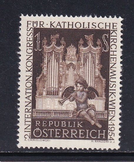 Austria   #596  MH  1954 Catholic congress