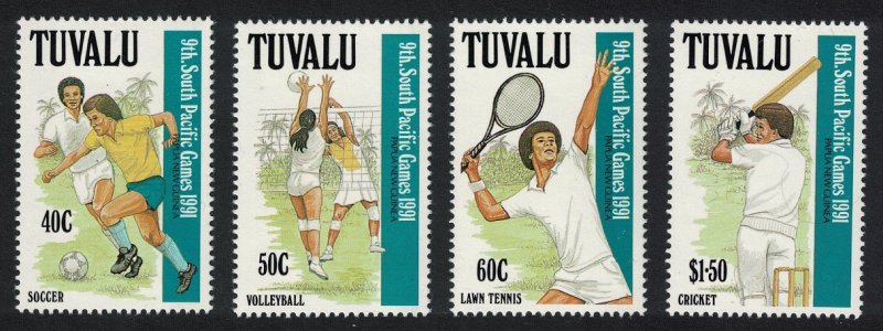 Tuvalu Football Volleyball Tennis Cricket 9th South Pacific Games 4v 1991