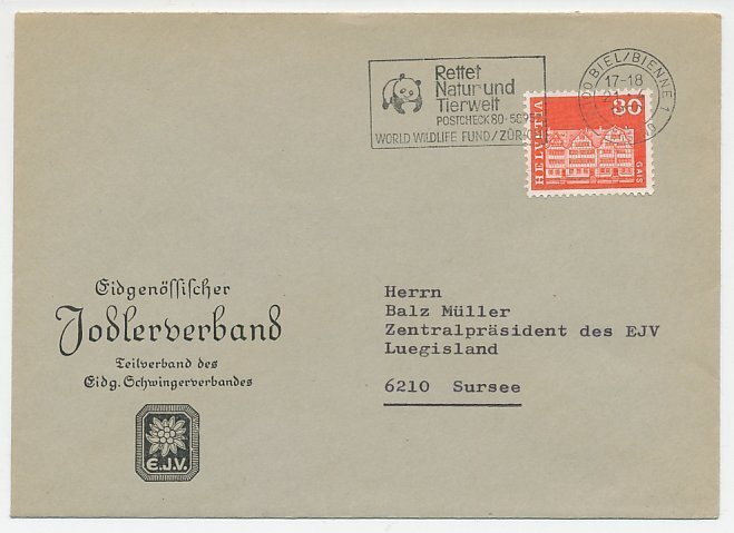 Cover / Postmark Switzerland 1969 Panda bear
