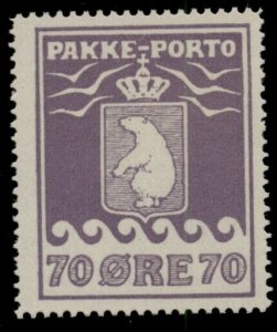 GREENLAND #Q7a (P10) 70ore Pakke Porto, og, NH, rich color, VF, Facit $725.00