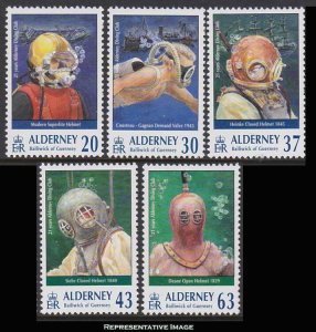 Alderney Scott 114-118 Mint never hinged.